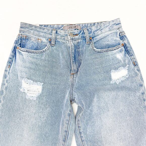 Joe's Wide Leg Light Wash Distressed Ripped Denim Jeans Parksville Size 29 - Picture 6 of 8
